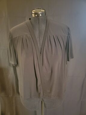 Cato Black Textured V-Neck Blouse